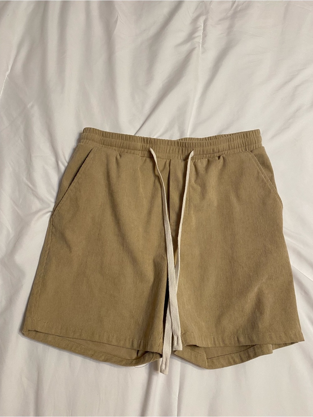 Sundaze California Men's Tan Drawstring Corduroy Shorts